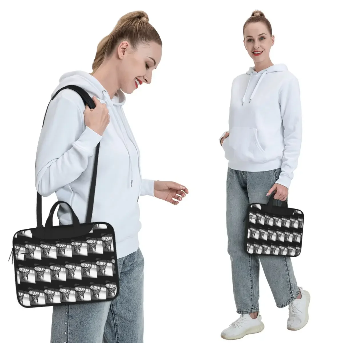 Basketball Hoop Silhouette Crossbody Laptop Bag Case Computer Bag Resistant Protective Notebook Pouch for Macbook Pro Lenovo