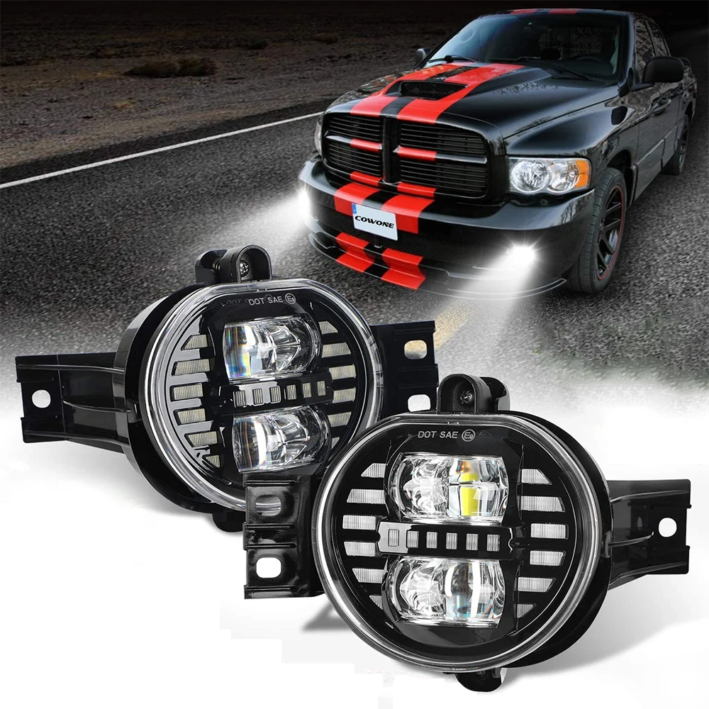 

DRL LED Fog Light Lamps For Dodge RAM 1500 2500 3500 03-08 DurangoTruck 2004-2006 Front Driving Daytime Running Lamp Assembly