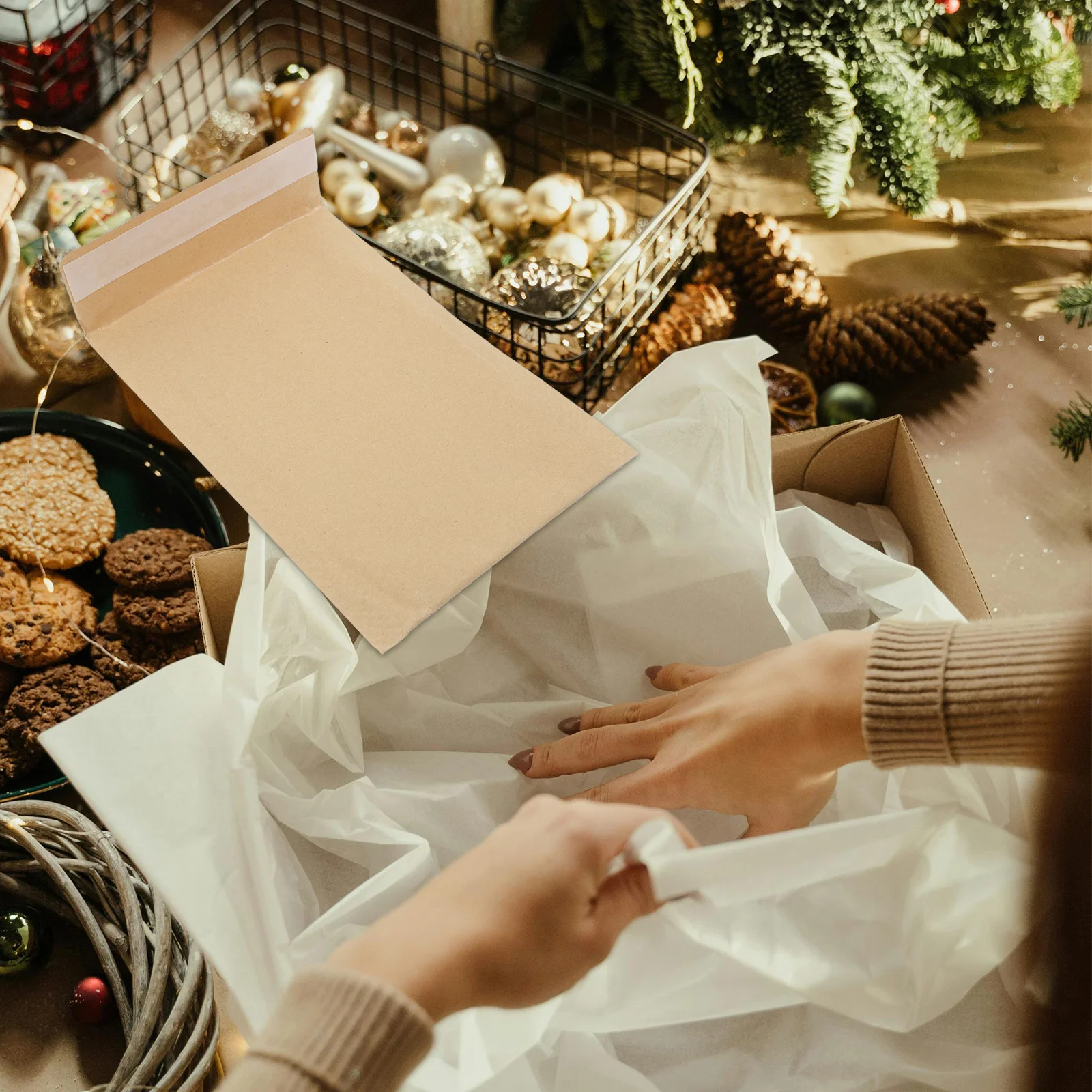 50 قطعة مبطن كرافت فقاعة البريدية الذاتي ختم المغلفات أكياس بريد مقاومة للصدمات للشركات الصغيرة التعبئة والتغليف فقاعة حقيبة مضادة للصدمات #5