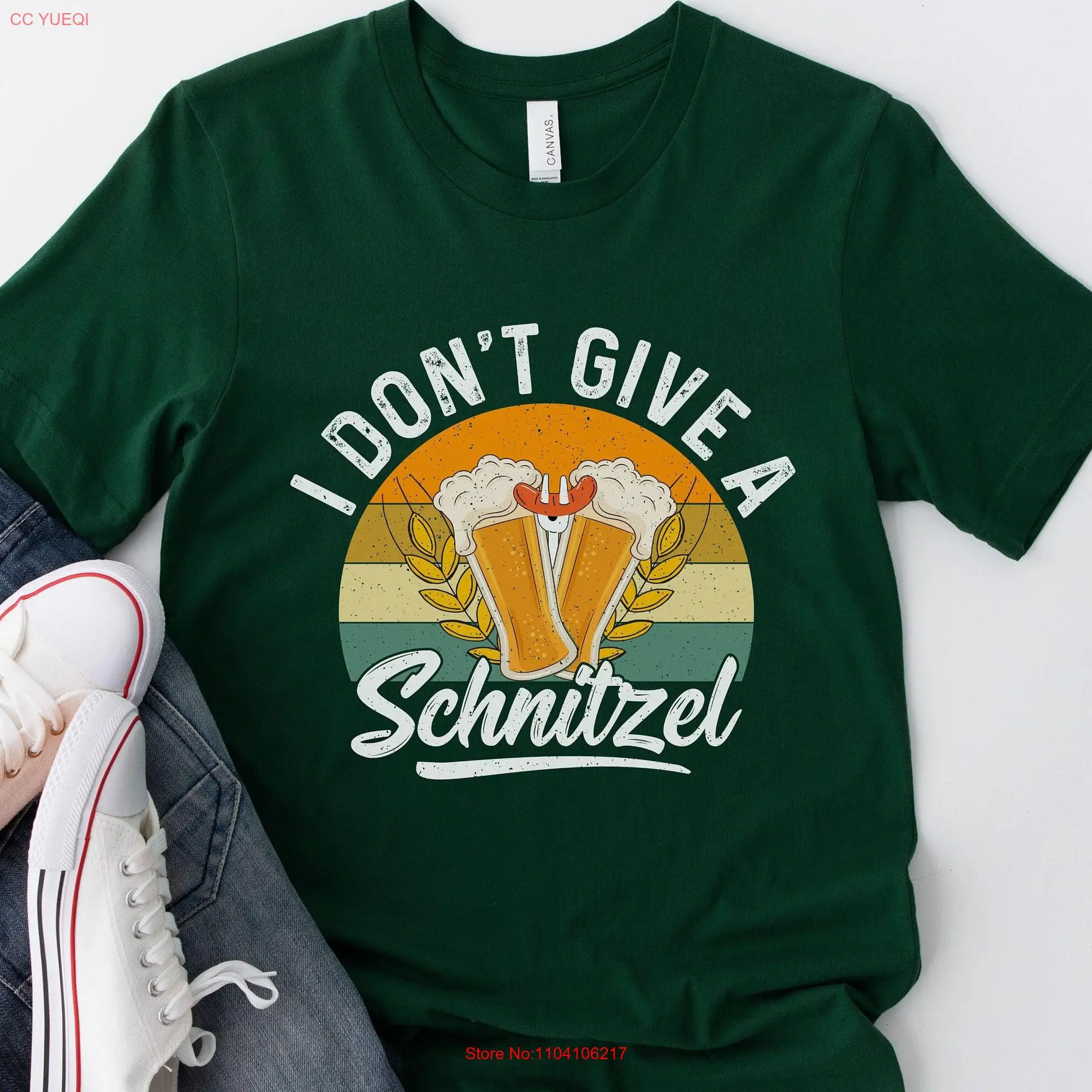 Oktoberfest 2023 T Shirt Funny team Schnitzel Faced Beer Drinking Group Party German long or short sleeves