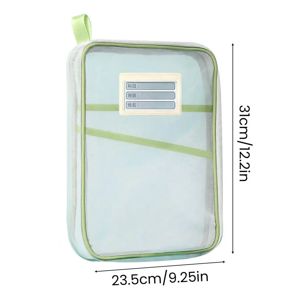 กระเป๋าใส่เอกสารแบบซิปตาข่าย ขนาด A4 3 ชั้น โปร่งใส มีหูหิ้ว สำหรับจัดระเบียบเอกสาร เหมาะสำหรับโรงเรียน ท่องเที่ยว และสำนักงาน