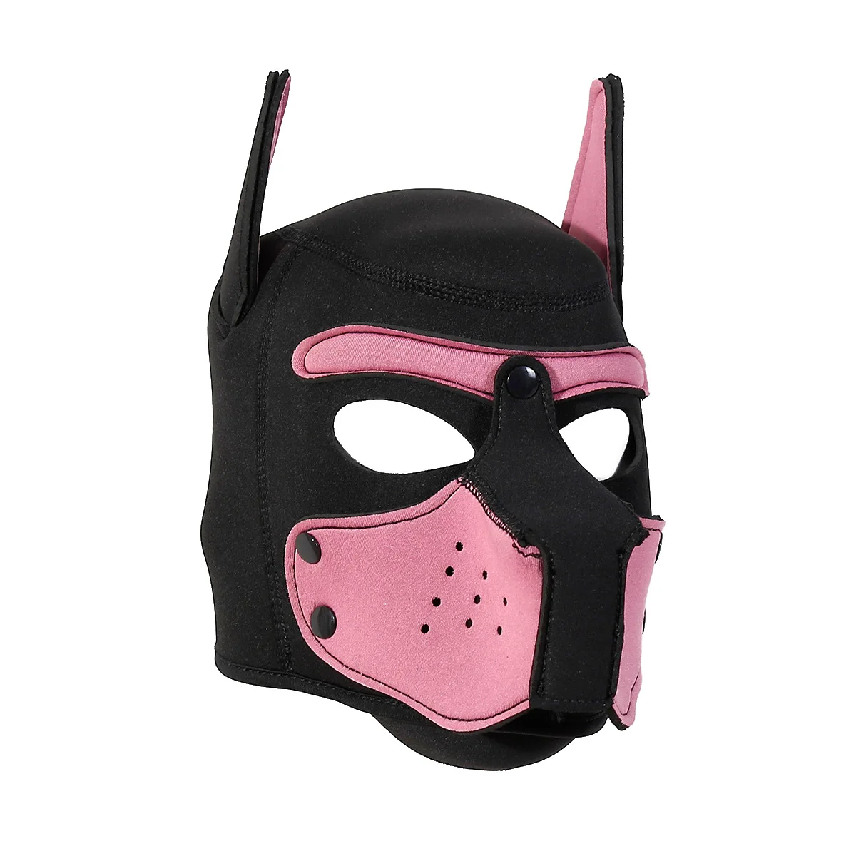 Sexy Adult Cosplay Games XL Puppy Mask hood New Increase Large Size Padded Rubber Full Head Hood Mask for Fetish Carnival Party image 2
