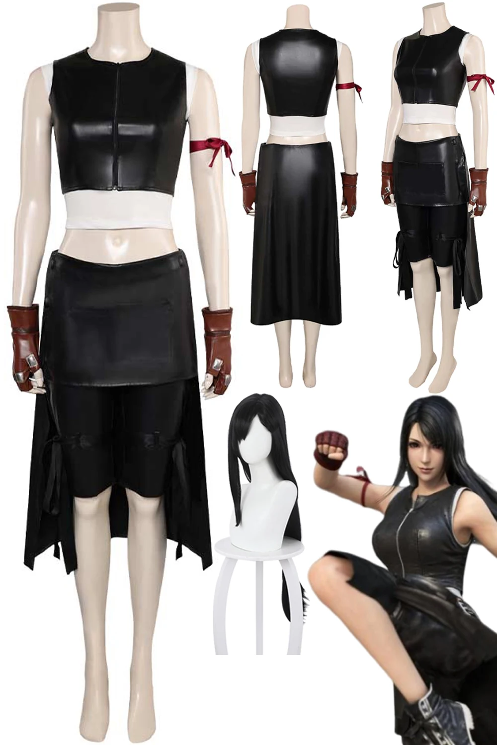 

Костюм для косплея Tifa Lockhart, финальная игра, сказочный VII Advent, детский женский костюм для ролевых игр, Маскировка на Хэллоуин