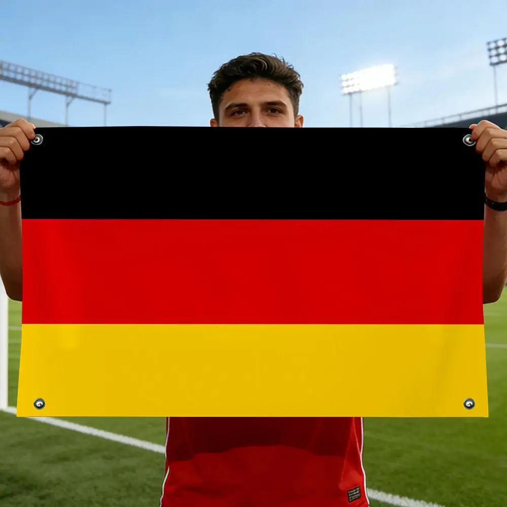 Germany Flags Horizontal High Density Knitted Fabric European Simple For Durable Outdoor Indoor Use