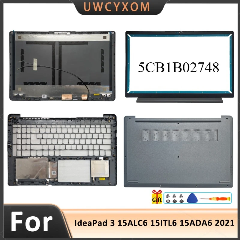 

New For IdeaPad 3 15ADA6 15ALC6 15ITL6 15S 2021 5CB1B02748 Laptop LCD Back Cover /Front Bezel/Palmrest/Bottom Case