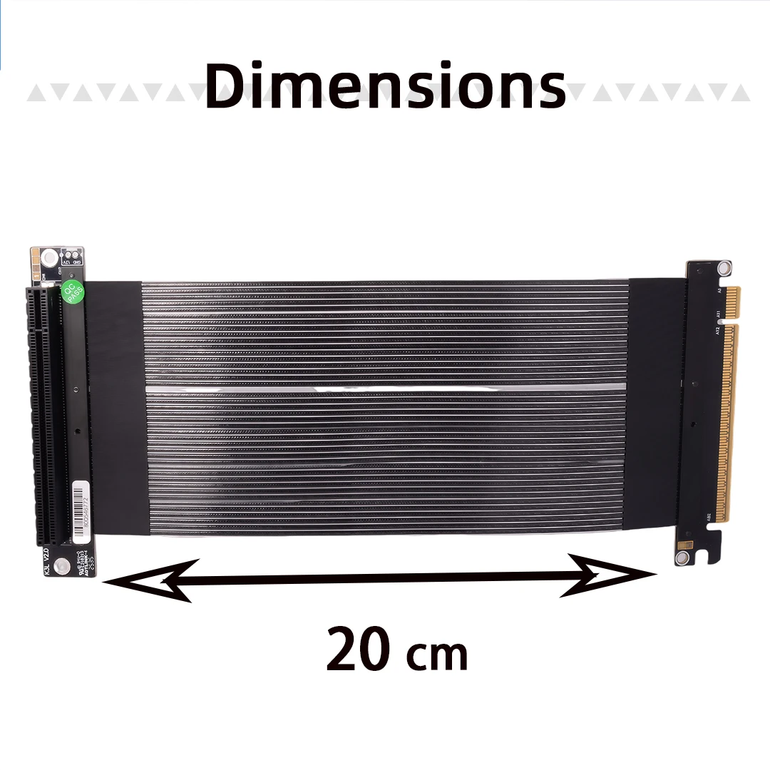 ADT-Link 512G/bps PCIE 5.0 x16 Riser Cable 512Gbps GPU Extension Riser Cable for PC Cases Servers ITX Builds Computer RTX 5090