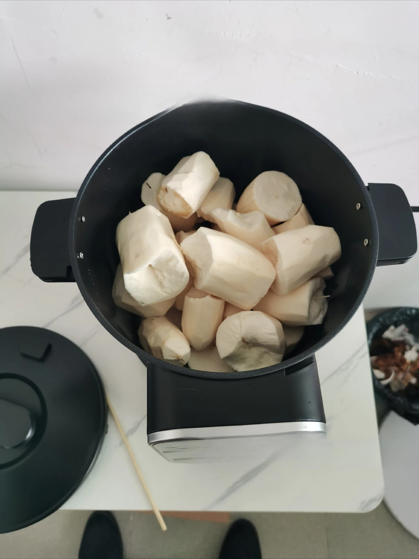 The cassava, yam, and meat masher is a bestseller in Africa