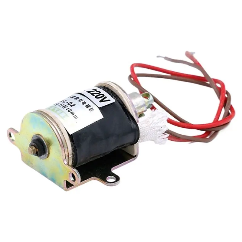 ABUI-AC220V 0.2N Tubular Electromagnet SAL-02 Push-Pull Type Traction Solenoid For Industrial Automation Remote Control Device