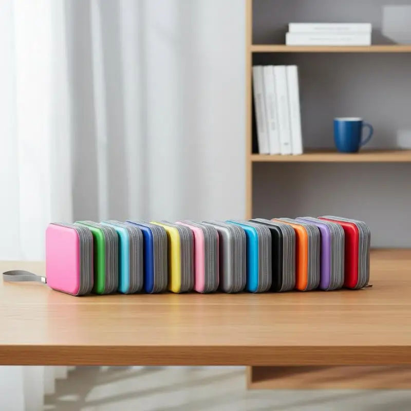 80/40Pcs CD DVD VCD Storage Case, Large Capacity Disc Organizer Album Holder, Zipper Bag Storage Box For Optical Disc Collectio