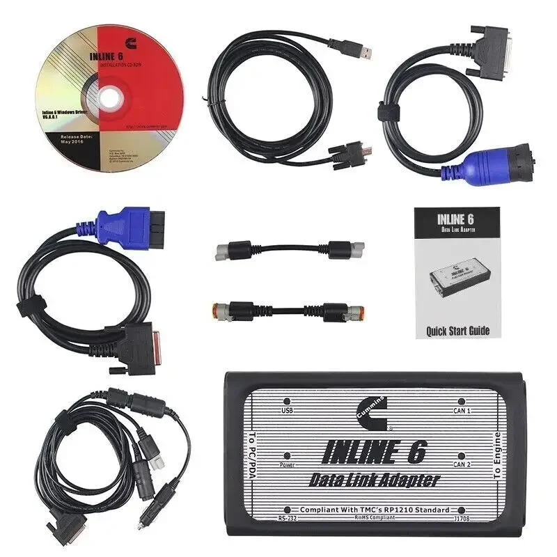 

Data Link Adapter Heavy Duty Scanners V8.7 Software Truck Profession Diagnostic Tools for Cummins INLINE 6