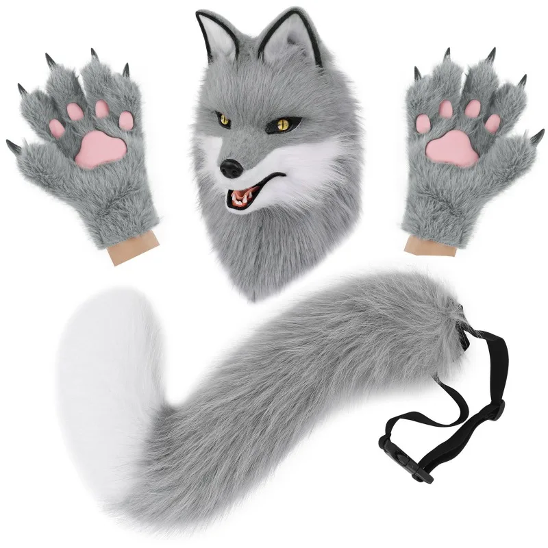 

Exhibition Cosplay Props Plush Beast Head Beast Head Claw Tail Set Comic