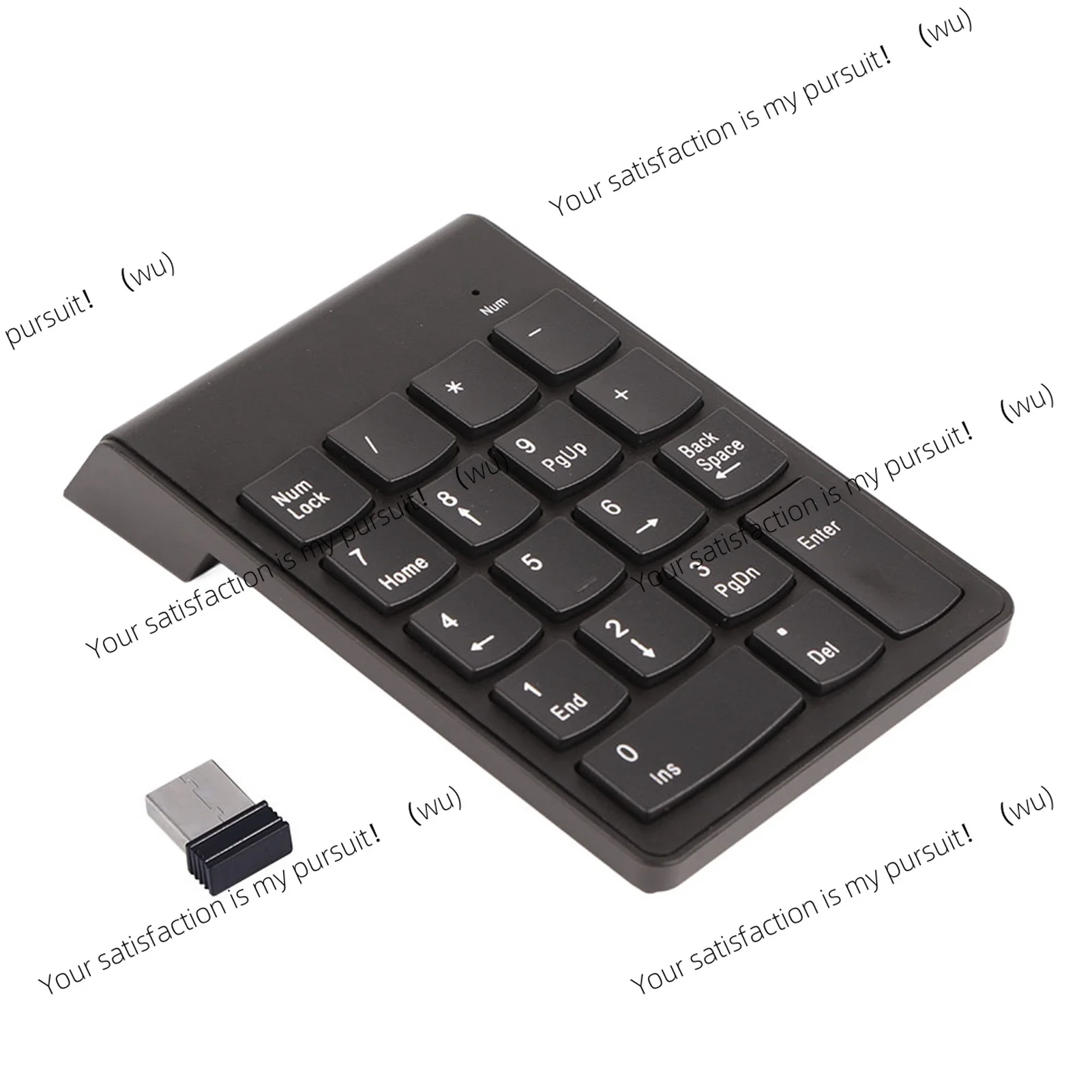 2.4G Wireless Ultra-Slim Numeric Keypad 18 Keys with Mini USB Receiver Auto Sleep Mode New Professional Wireless Numeric Keypad