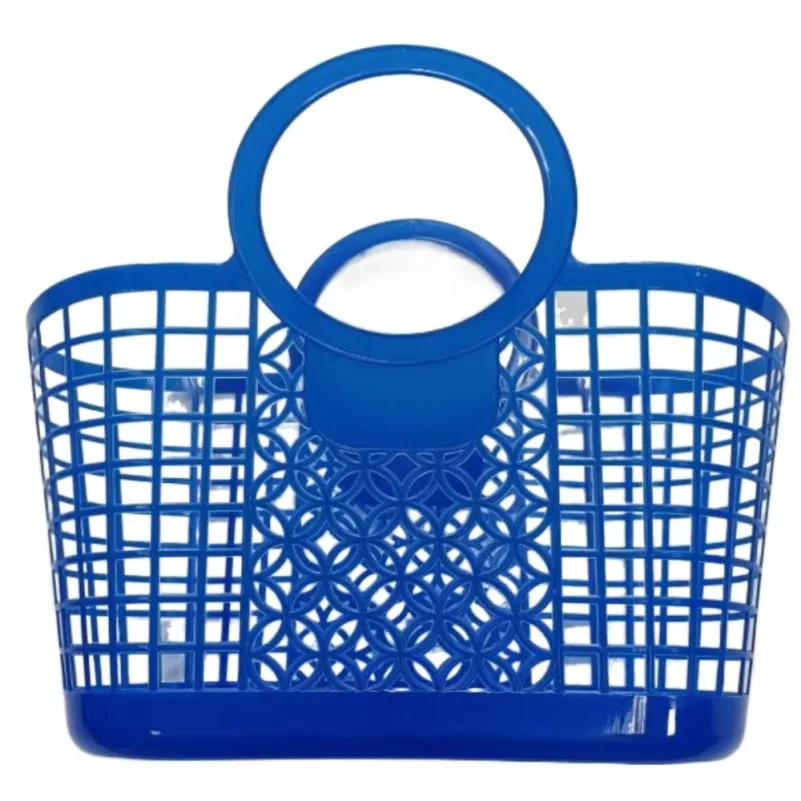 New Plastic Hollow Basket Simple Toy Organizer Washing Basket Functional Bathroom Accessories Storage Holder