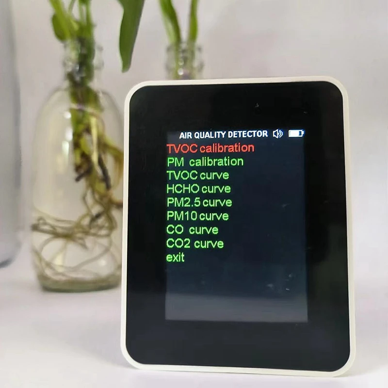 12 In 1 Air Quality Monitor CO2 Monitor With Time/ Date Display WIFI PM2.5 PM10 CO CO2 TVOC HCHO AQI Tester