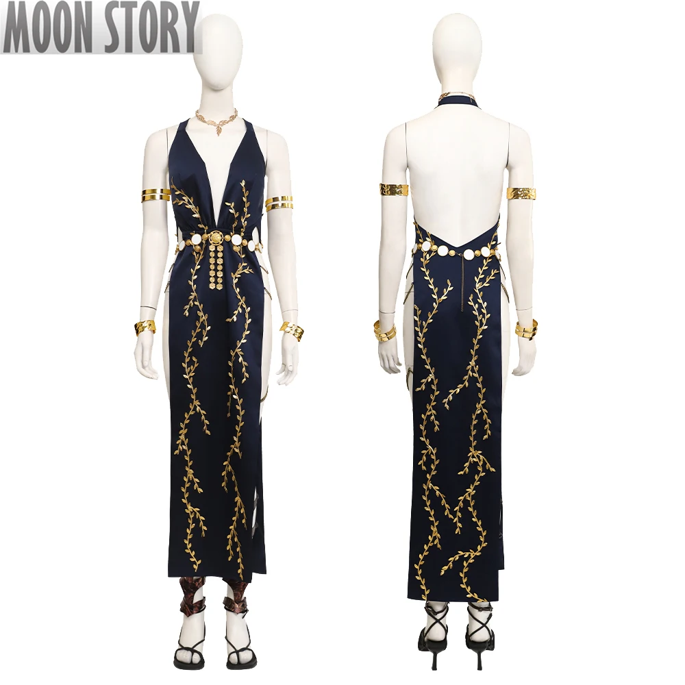 

Sexy Women Dress Elden Cosplay Costume Empress Ring Queen Marika Halloween Cos Full Set