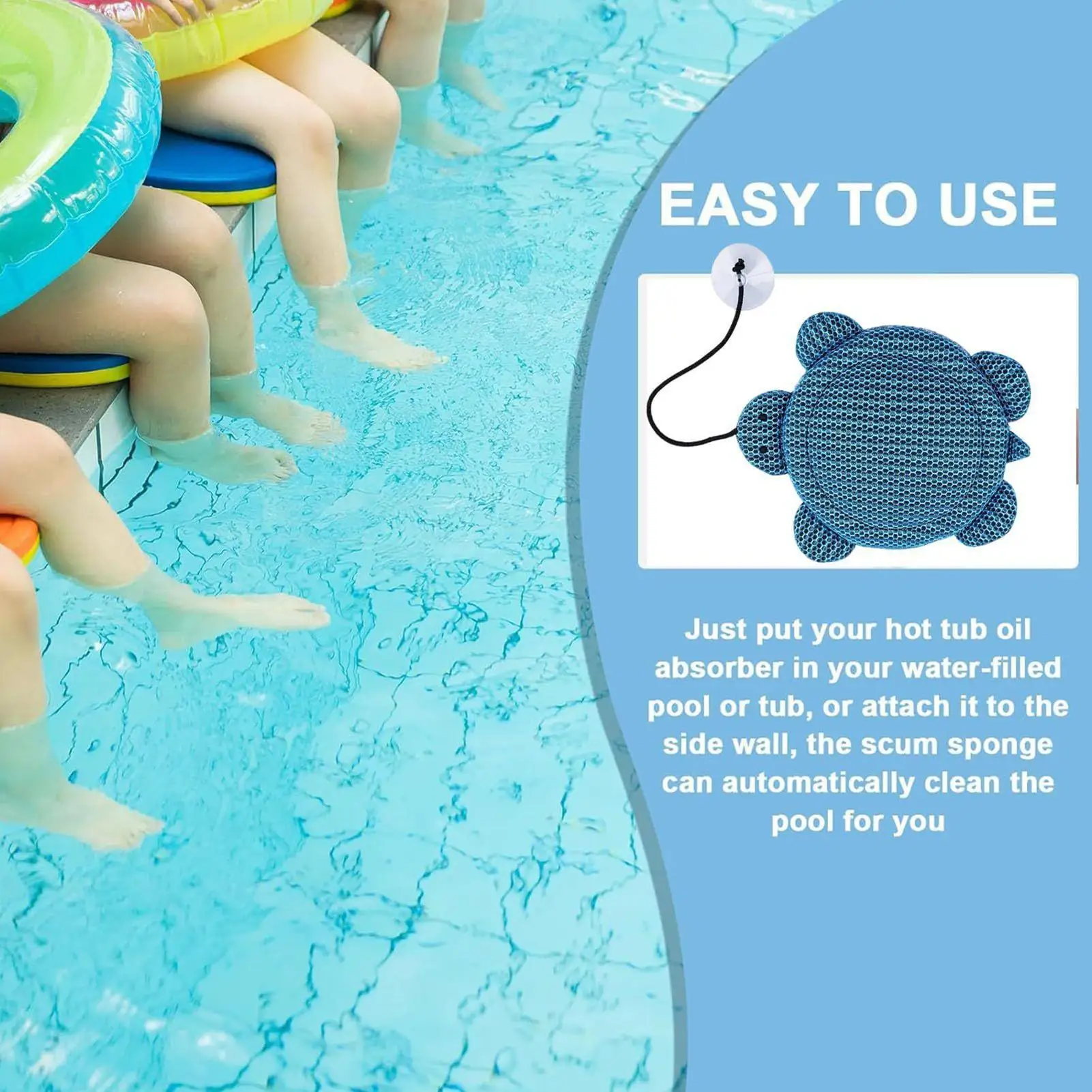 Hot Tub Scum Absorber Pool Oil Sponge Floating Scum Ball Spa Oil Absorbing Sponge Reusable Bathtub Skimmer for Water Maintenance view 3
