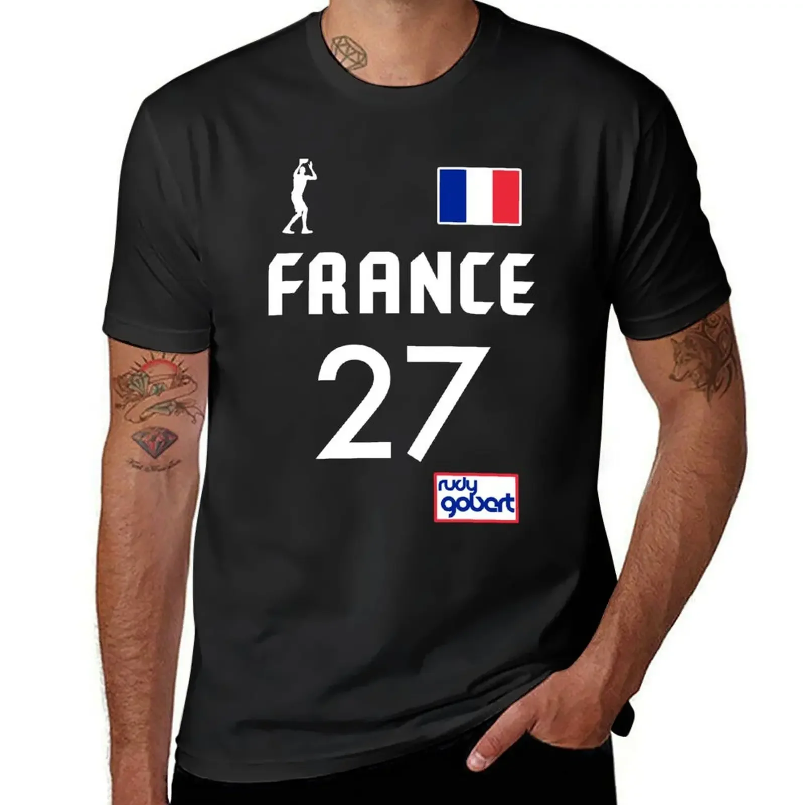 

Rudy Gobert ))(( 2021 France Basketball Team Jersey T-Shirt aesthetic clothes designer t shirt men