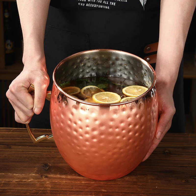 Extra Large 5L Hammered Moscow Mule Mug Mega Mug Moscow Mule Ice Bucket Mug