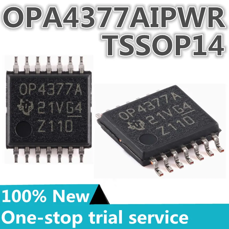 2-100 Uds % stock Original OPA4377AIPWR serigrafía OP4377A chip amplificador operacional de cuatro vías TSSOP14