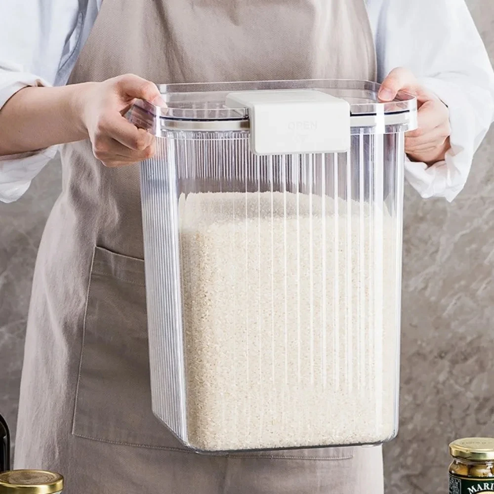 Sealed Rice Container - Household Use, Large Capacity Moisture-Proof, Kitchen Grain Jar, Insect-Proof Rice and Flour Storage Jar