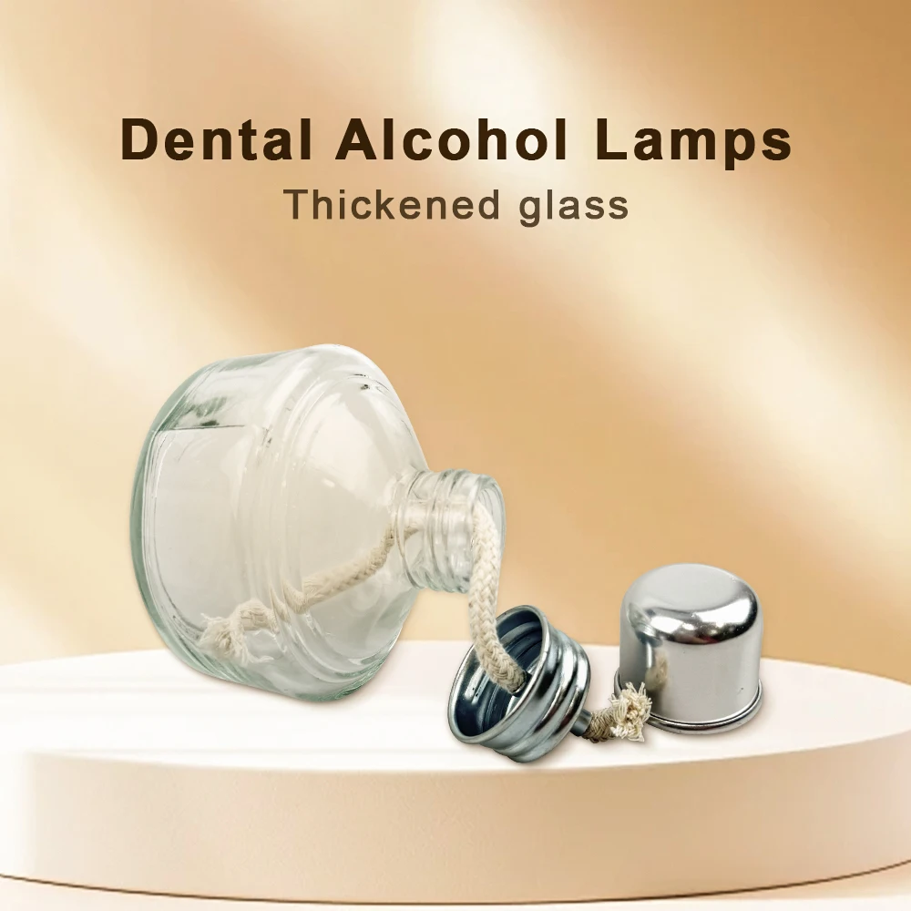 1Pcs Empty Alcohol Liquid Burner Lamp Thickening Glass Alcohol Blow Torch Bottle with Cover Dental Lab Heating Tool Glassware