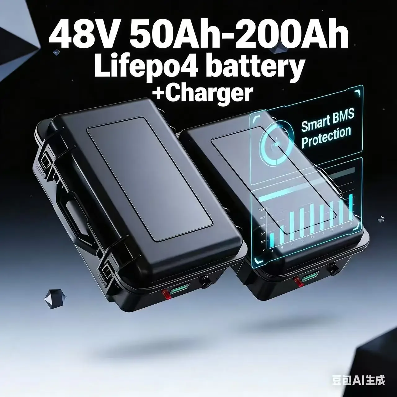 

Аккумулятор LiFePO4 высокой емкости 48 В 60 Ач-200 Ач + зарядное устройство | Водонепроницаемый морской класс | 10-летняя жизнь | Подходит для небольшого подвесного лодочного мотора