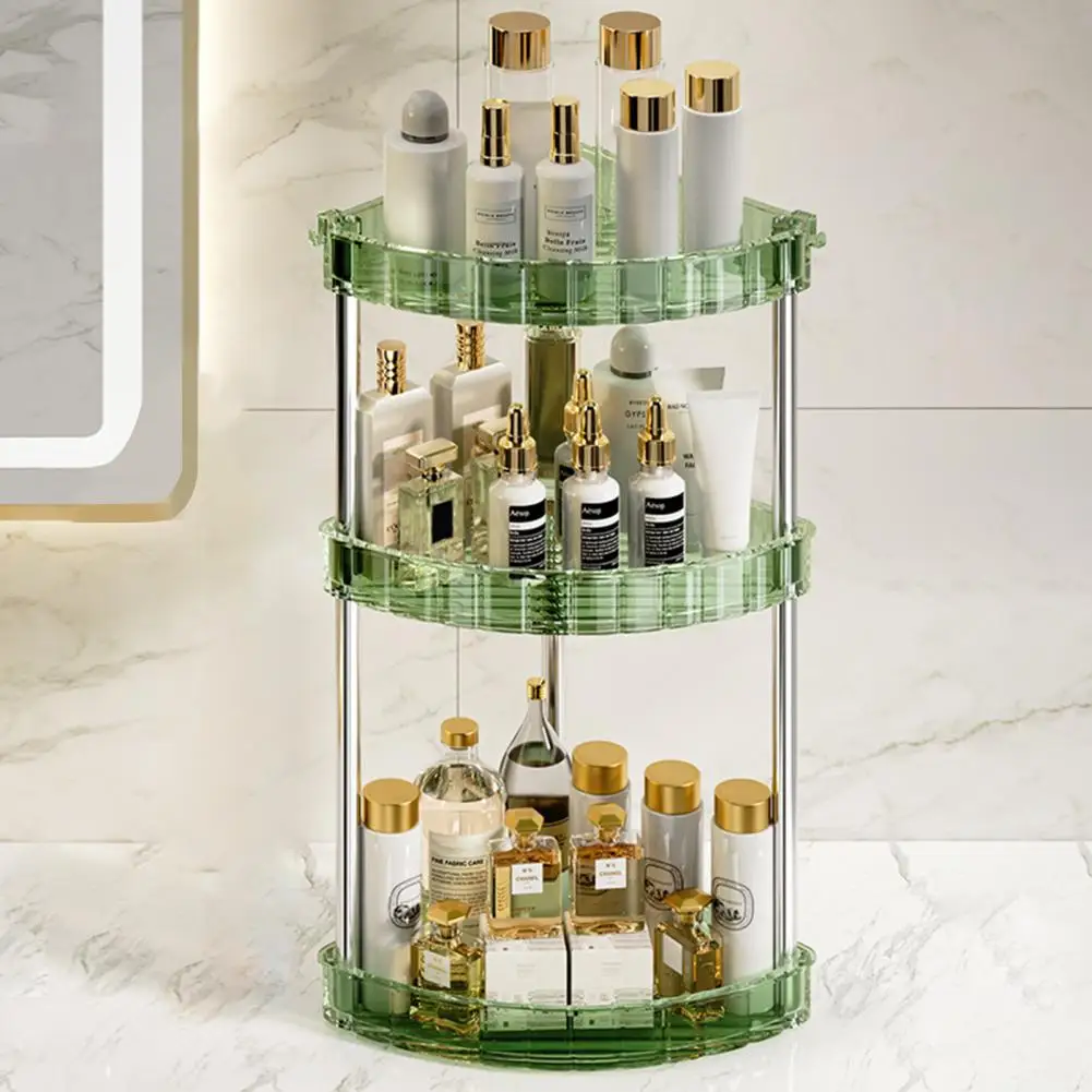 Skin Care Product Organizer 3 Tier Corner Bathroom Counter Organizer with Capacity Perfume Tray Stylish for Bathroom for Space