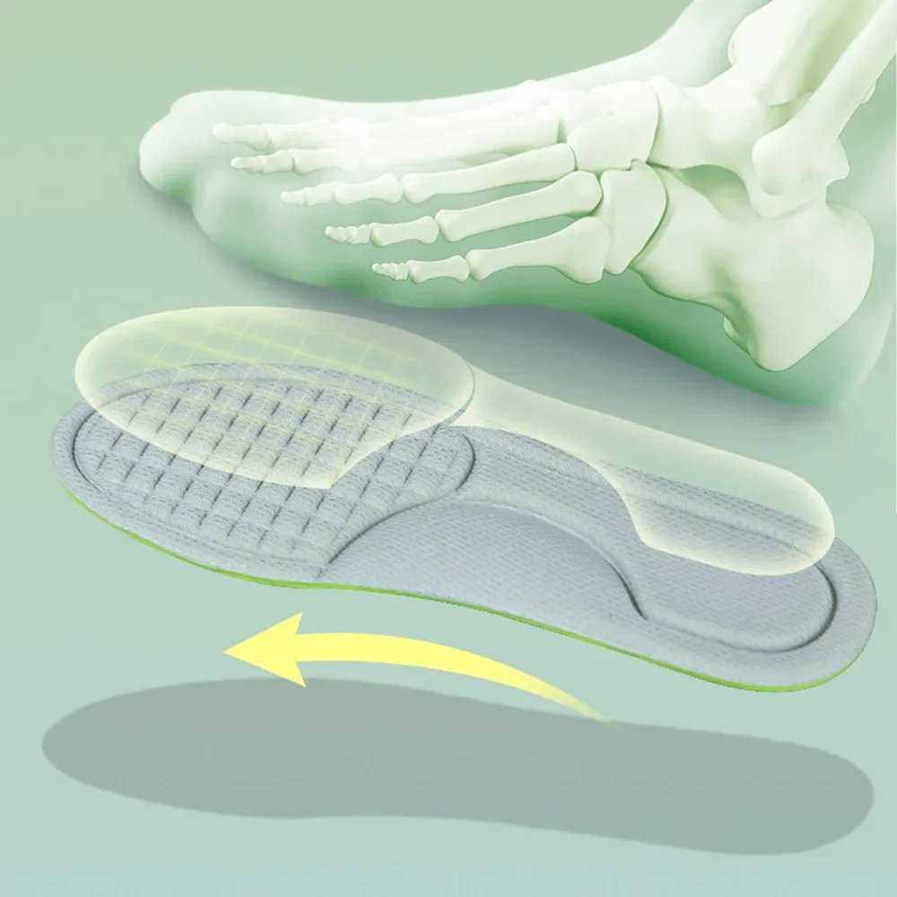 Unisex Soft Memory Foam Orthopedic Insoles Deodorizing Insole Shoes Sports Absorbs Sweat Breathable Antibacterial Shoe Accessory