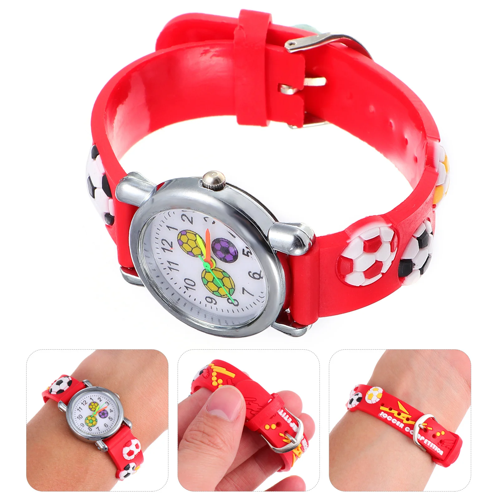 

1Pcs Children Watch Soccer Pattern Kids Wristwatch Cartoon Fashionable Lightweight Student Gift for Boys Girls