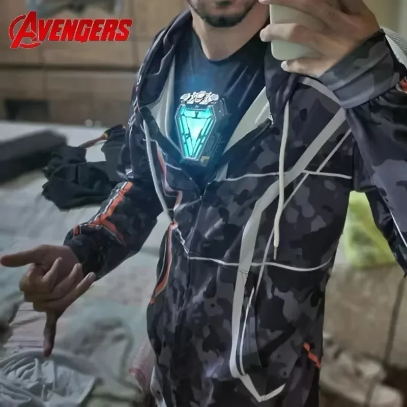 Iron Man Mk50 Reactor 1:1 Wearable Chest Light Marvel Avengers 4 Arc Reactor Tony Stark Heart Of Mark Figure Led Model Toys Gift