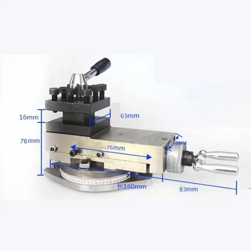 Lathe At300 Tool Holder Mini Lathe Accessories Metal Lathe Holder Tool Assembly Quick Change Holder Tool 80Mm Stroke.