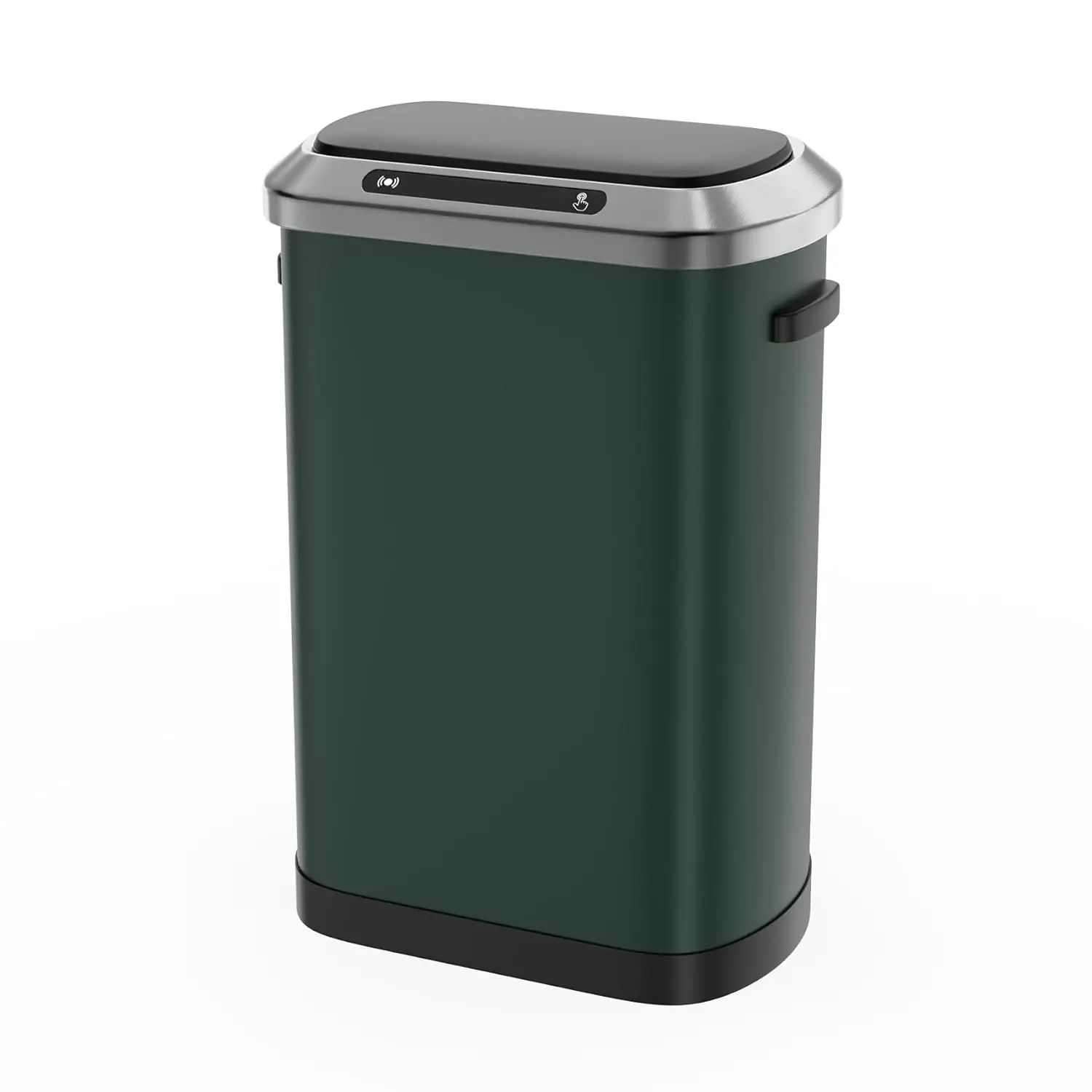 13 Gallon Smart Automatic Trash Can with Lid, Stainless Steel Thickened Body & Super Mute Sensor Lid with 30 Count Garbage Bags