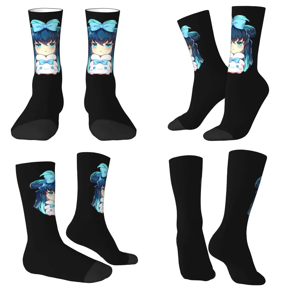 

Милые носки Muichiro Tokito, чулки высокого качества в стиле Харадзюку, всесезонные длинные носки, аксессуары для мужчин и женщин, рождественские подарки