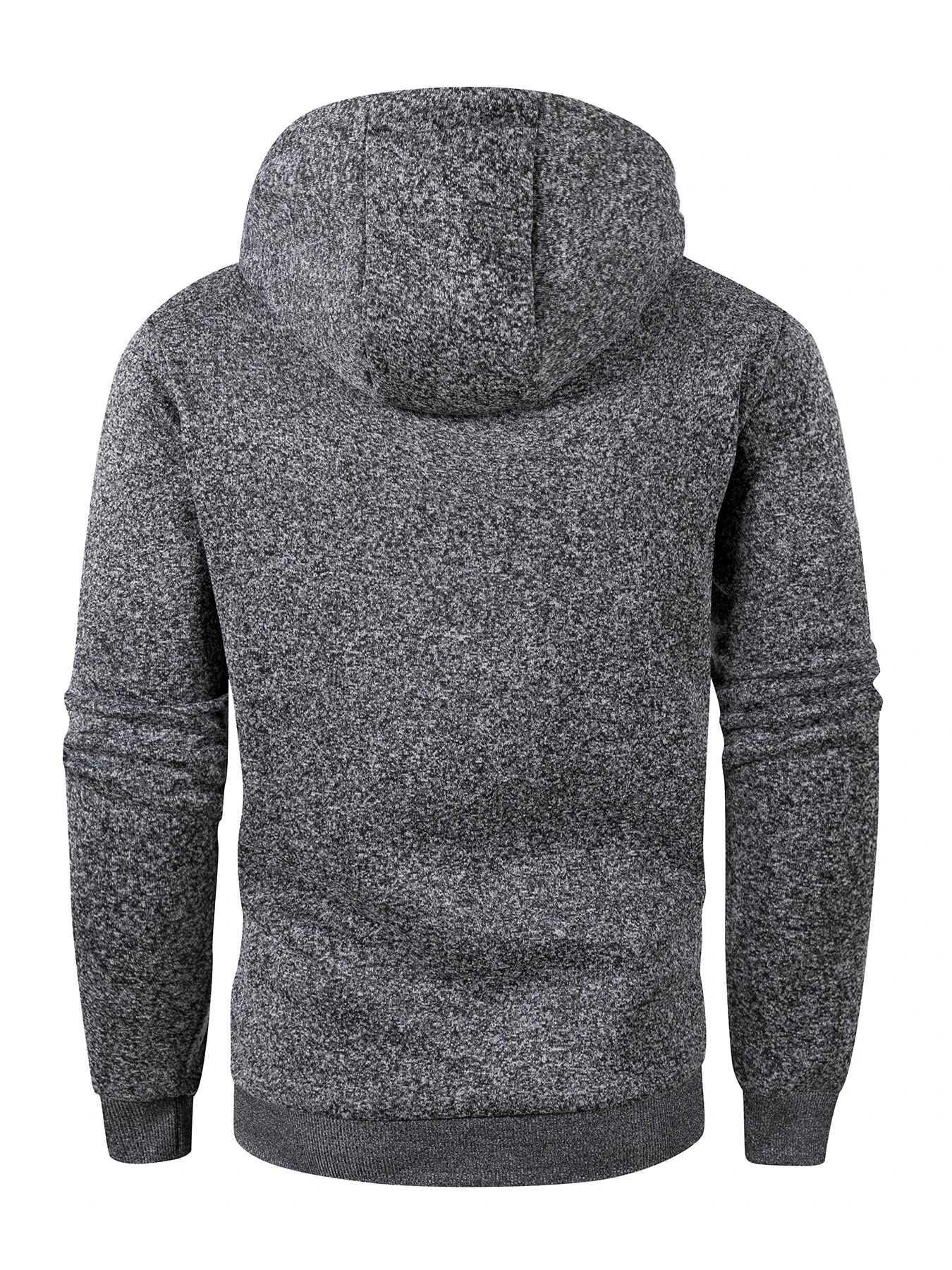 Outdoor Utility Full Zip Fleece Hoodie For Men Contrast Neon Zipper Pulls Multiple Zippered Pockets Ribbed Cuff Hem Warm Knit
