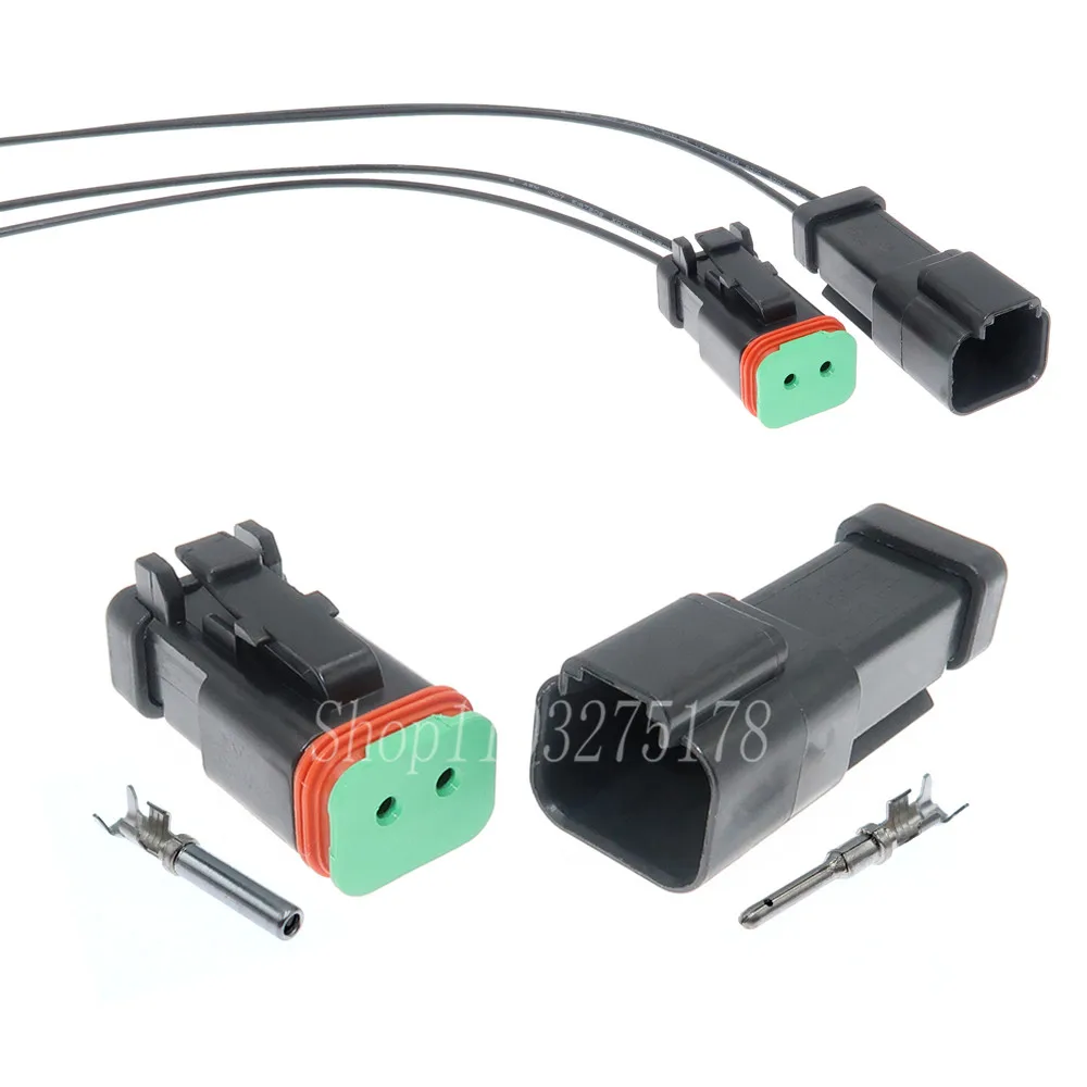 

1 Set 2 Pin DT06-2S DT04-2P Amphenol Deutsch DT Series Enhanced Waterproof Electrical Wire Car Connector