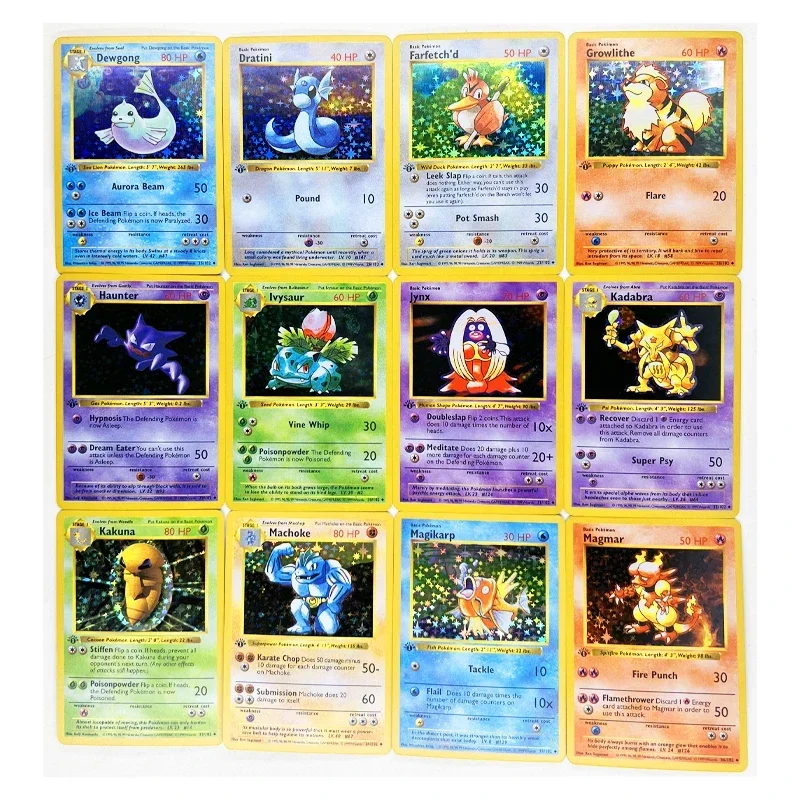 Juego de Base de Rocket Jungle Fossil Charizard, juguetes, pasatiempos, coleccionables, colección de juegos, tarjetas de Anime, 55 piezas por juego