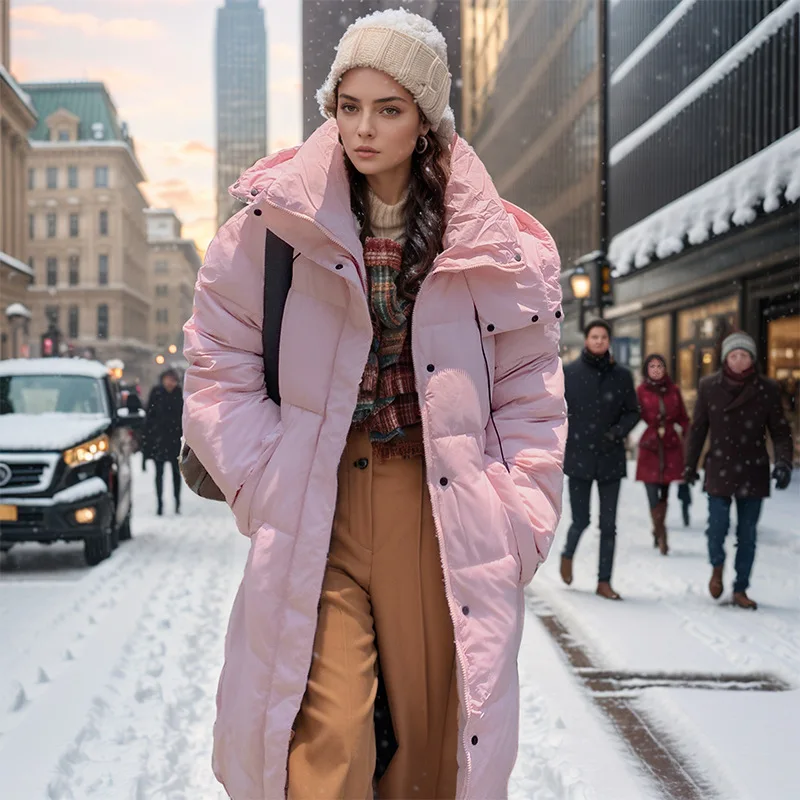 

Women's Winter Jacket 2025 Winter Women's Cotton Jacket Female Hooded Thicken Warm Long Parkas Coats Tops Women's Clothing