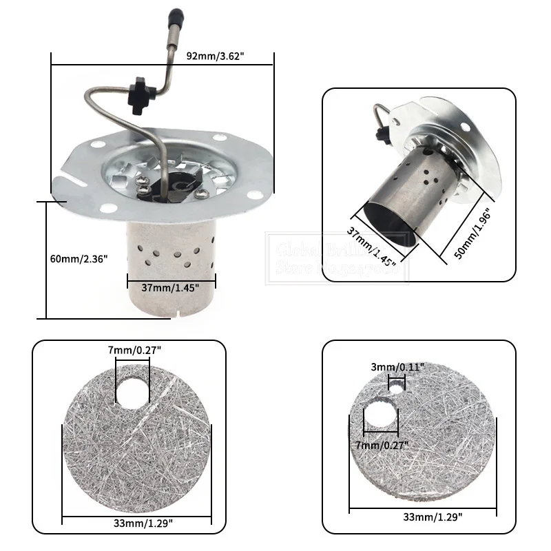 12V 24V Heaters Burner Engine Accessories Diesel Burner With  Burner Screen Mesh For Webasto Air Top 2000AT/2000ST/2000s/2000stc