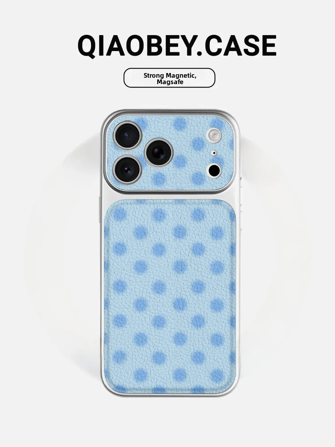 

Blue Polka Dot Instant 17 Large View Window Compatible with iPhone 17 Phone Case New Premium Feeling 16Promax Cartoon C...