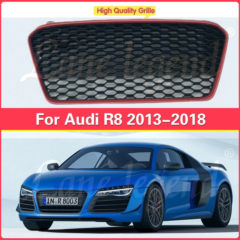 

Hex Mesh Racing Grille Racing Grills Front Hood Grille Car Front Bumper Grill Center Grille for Audi R8 2013-2018