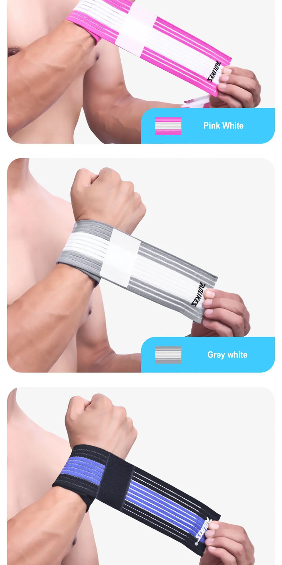 AOLIKES Verstellbare Karpaltunnel-Hosenträger, leichte Handgelenkbandagen für Fitness-Sportarten – Training, schweißabsorbierende Armbänder – Detail 9