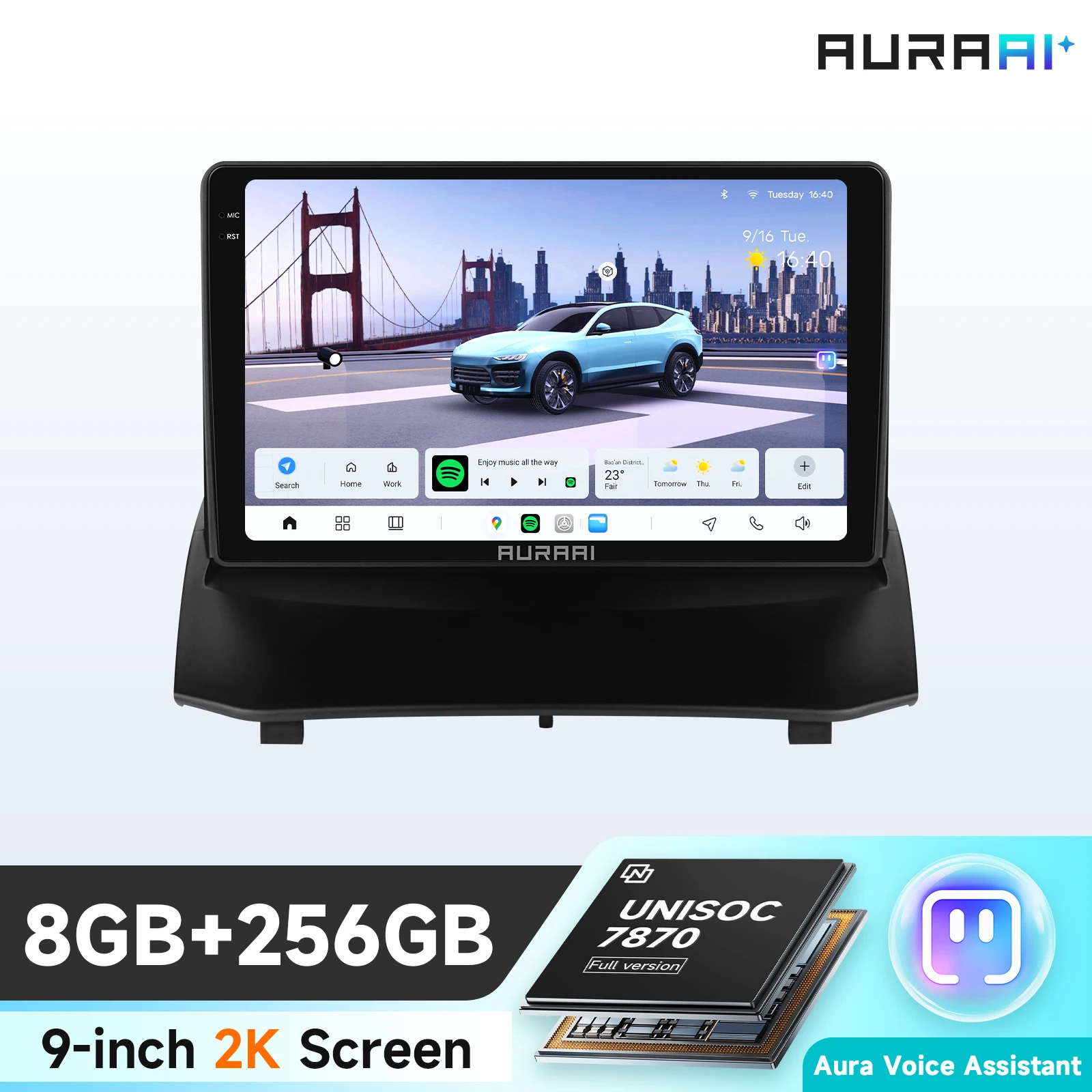Hizpo Carplay 4G Android 14 Autoradio Multimedia Video Player voor 2009-2013 Ford Fiesta 2014-2017 Fabriek SYNC GPS Navigatie BT