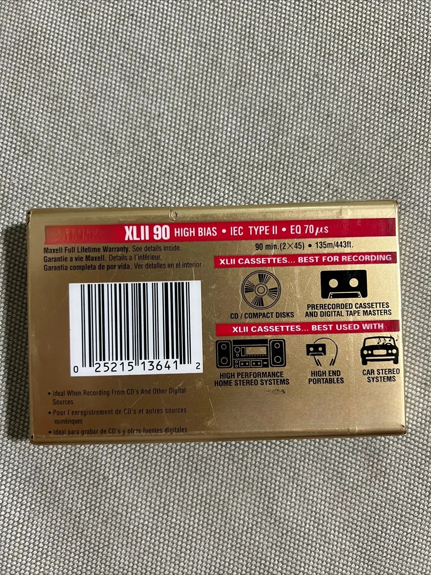 New Unopened Blank Tape for MAXELL XL II 90