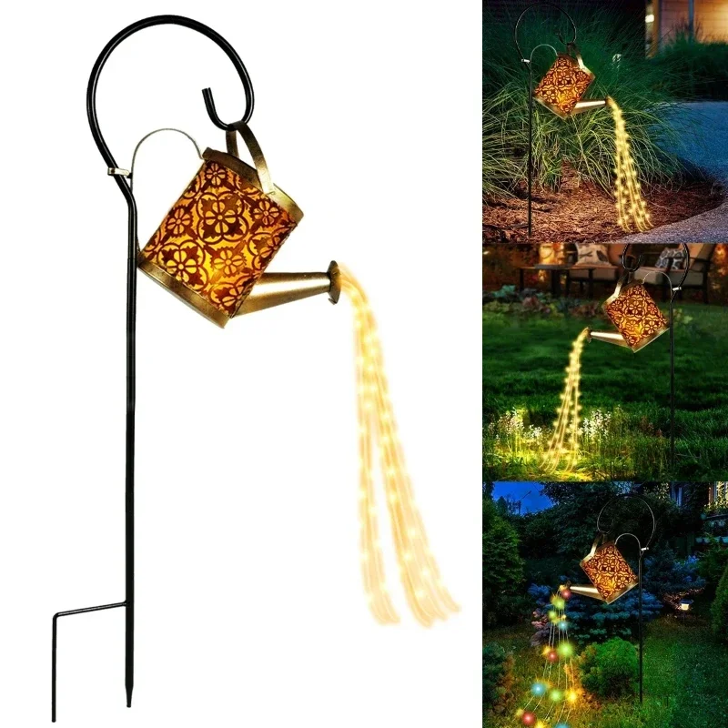 Solar Hanging Shower Light - Waterproof Outdoor Garden Lantern for Pathway Decor