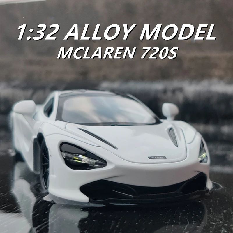 1:32 McLaren 720S Alloy Sports Car Model Diecasts & Toy Metal Vehicles Car Model Simulation Sound Light Collection Toy Gift