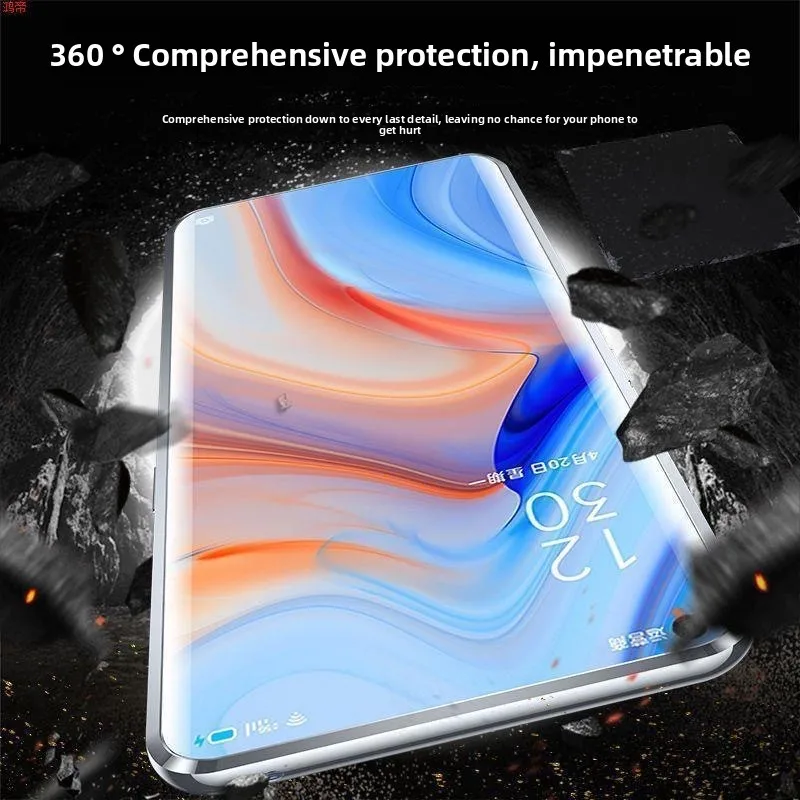 Etui na OnePlus 15R Ace6 Ace 6T Luksusowe dwustronne szkło hartowane Pełne pokrycie Skórzane etui na Ace 6T Odporne na wstrząsy z bumperem — zdjęcie produktu 3