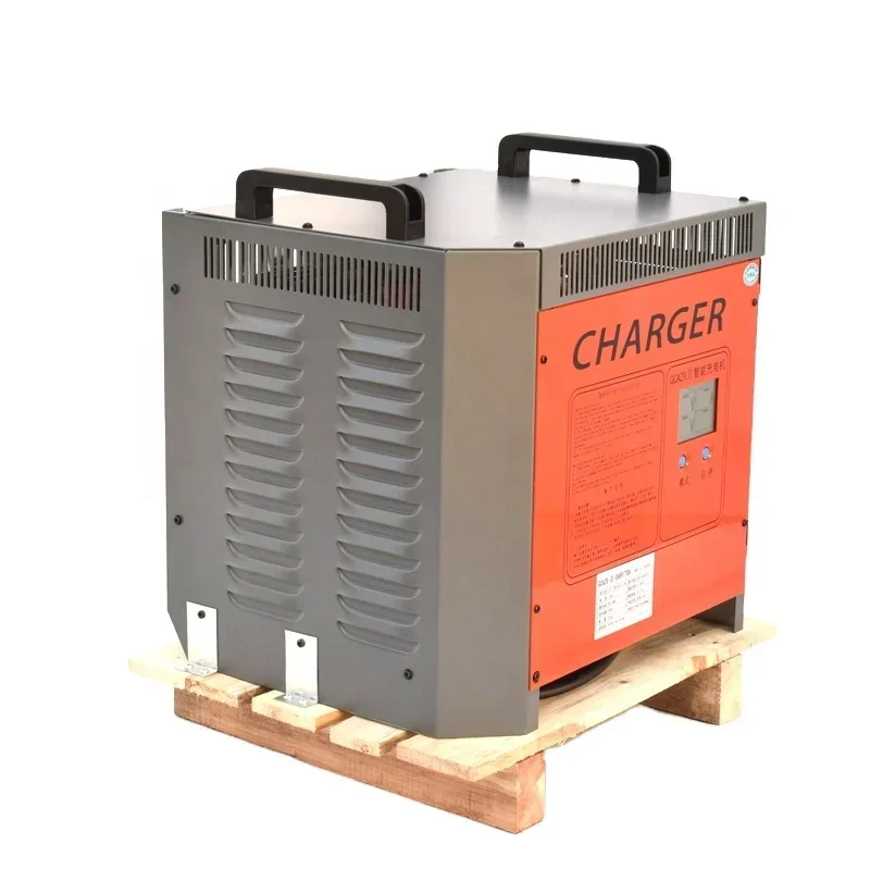 

Высококачественное зарядное устройство для свинцово-кислотных аккумуляторов 48 В 100 А, умное зарядное устройство для вилочных погрузчиков, трехфазное входное напряжение 380 В