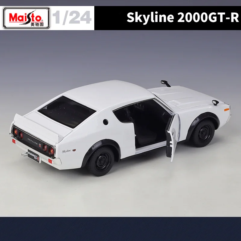 Maisto 1:24 1973 Nissan Skyline 2000 GT-R Alloy Sports Car Model Diecasts Metal Toy Racing Car Model Simulation Childrens Gifts