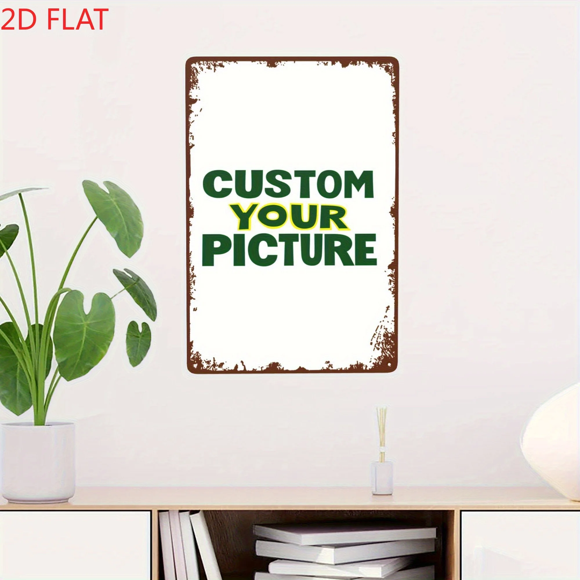Personalized Custom Picture Metal Plate,11.8x7.87 Inch Retro Rustic Sign for Yard Living Room Wall Hanging Ornament