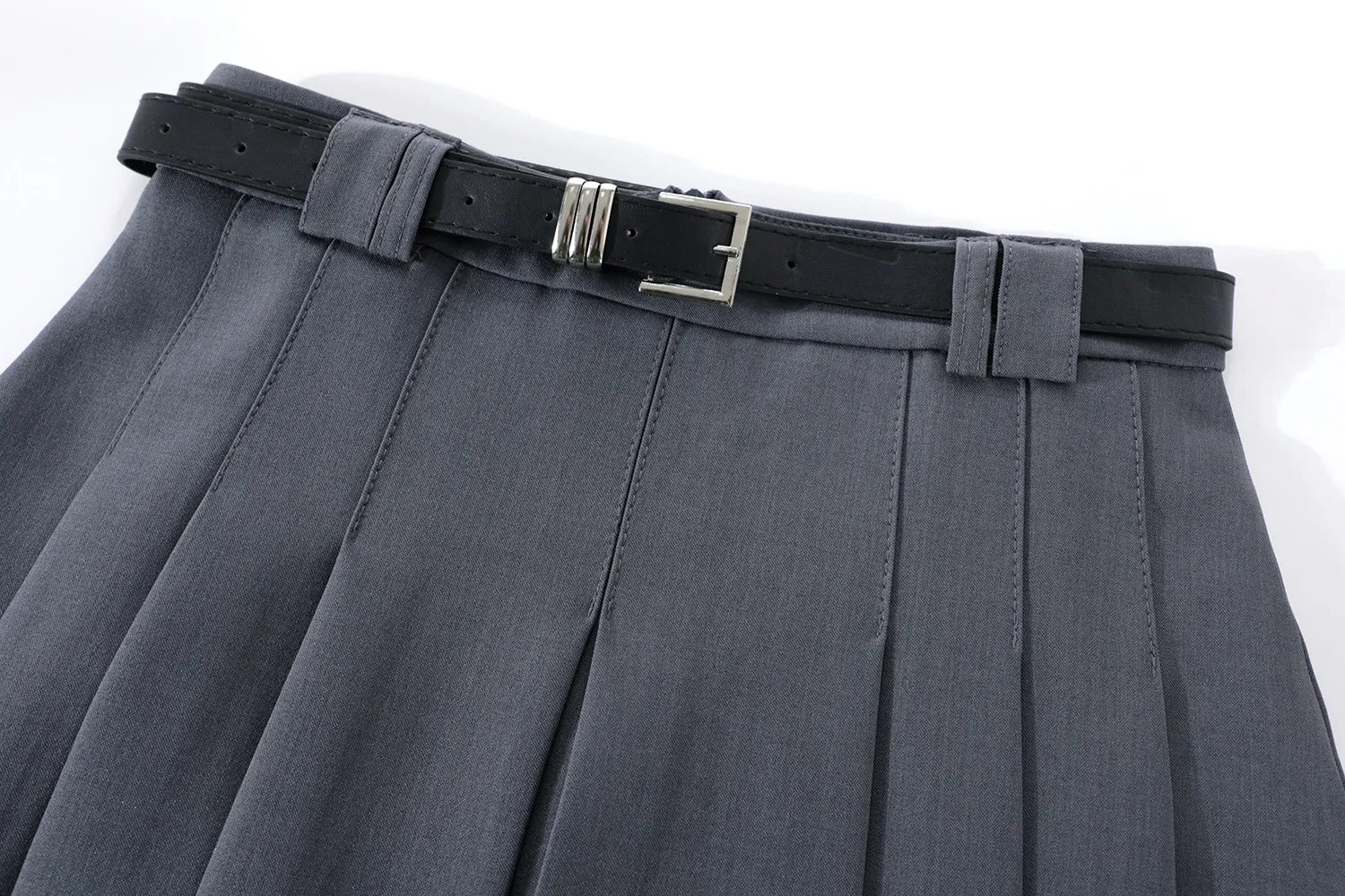 Mini-Plisseerock für Damen, Herbst 2026, Neuerscheinung, hochtaillierte Röcke mit Gürtel, koreanischer Modestil, Minirock für Damen, heiß begehrt – Detail 12